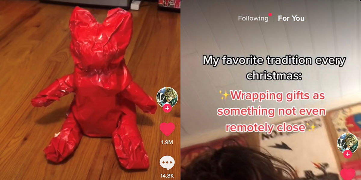TikTok of the Week: It’s Christmas and Users Are Recreating This Genius Gift Wrapping Joke