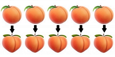 The Butt-Looking Peach Emoji Is Back By Popular Demand, Thanks Apple.