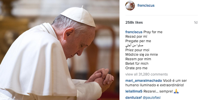 Pope Francis Is The First Pope To Join Instagram (But Selena Gomez Still Has More Followers)