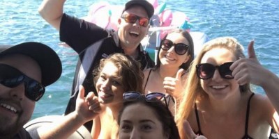 Schoolies On Inflatable Unicorns Almost Taken By The Sea; Fished Out Of Water By Heroes