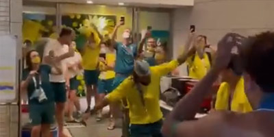 Patty Mills and the Boomers Celebrated Their Bronze Medal by Singing to “Down Under”