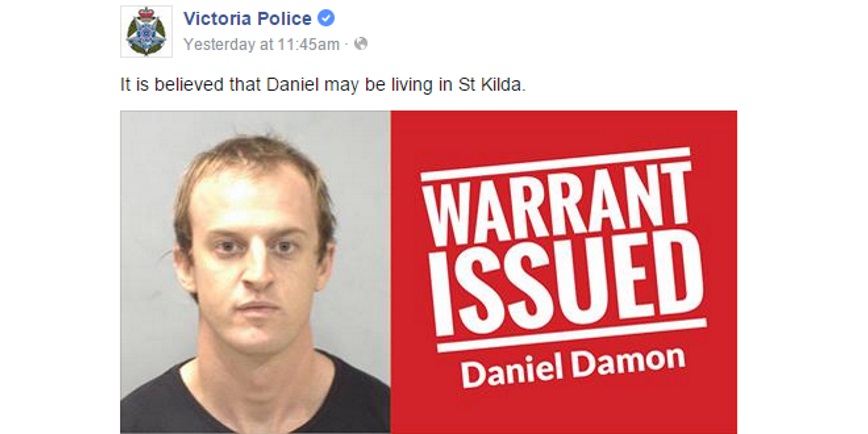 Wanted Genius Posts To Victoria Police's Facebook Page From Public Account