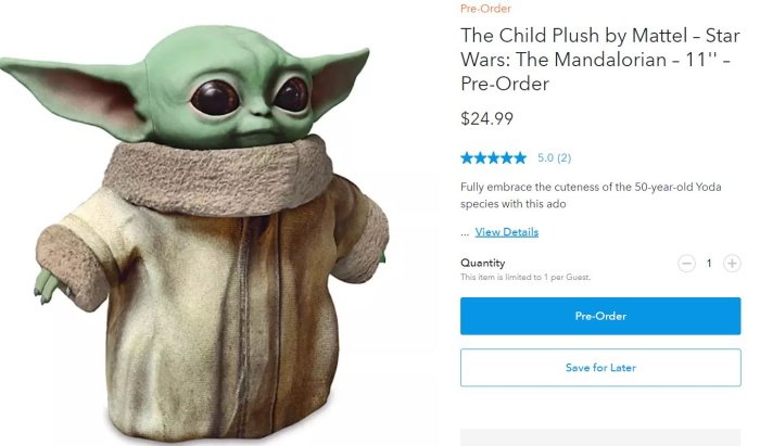 Heads Up The Mandalorian Baby Yoda Toys Are Available For Pre Order Student Edge News