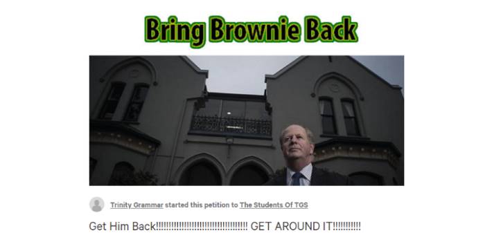 Trinity Grammar Students are Protesting on the Oval, Following the Firing of their Deputy Principal