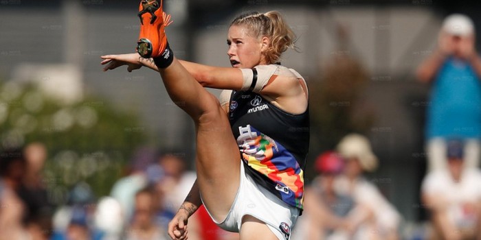 AFLW's Tayla Harris Kicks Down "Animals" Who Trolled Her Athleticism