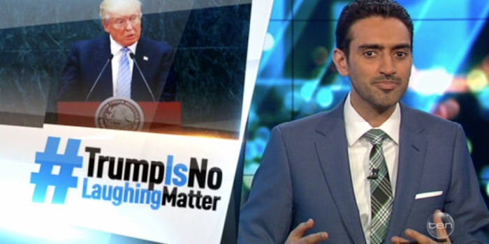 Waleed Aly Says Donald Trump "Is No Laughing Matter"