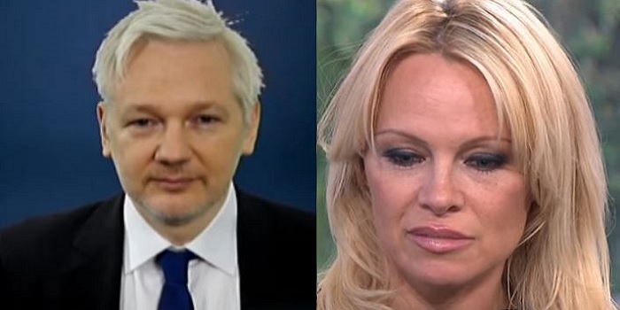 Pamela Anderson and Julian Assange Are Bonding (Perhaps Romantically) Over Vegan Food 