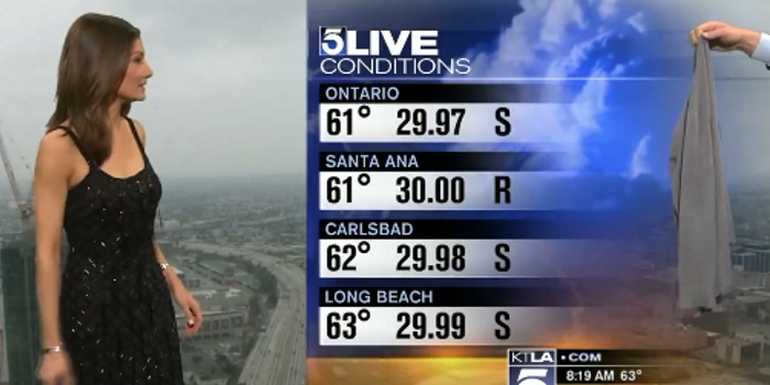American TV Station With Zero Chill Makes Weatherwoman Put On More Clothes Mid-Broadcast
