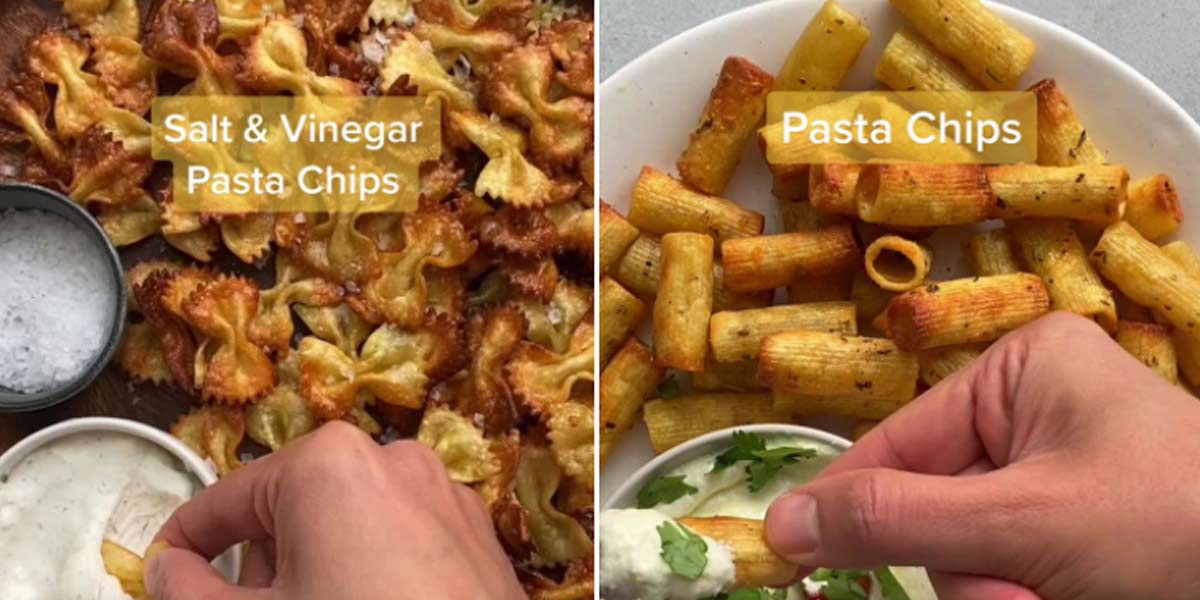 These Viral Air Fried Pasta Chips Are the Snack You Didn't Know You Needed 