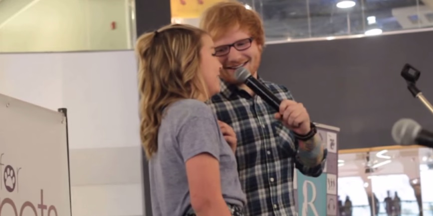See Ed Sheeran Surprise A 13-Year-Old Girl With A Shopping Centre Duet