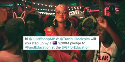 Rihanna Tweets at PM Turnbull and Julie Bishop to Fund Education, Maintains Queen Status