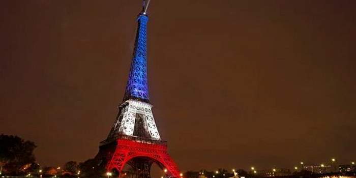 The Lights Go On At The Eiffel Tower, Beaming Blue, White And Red