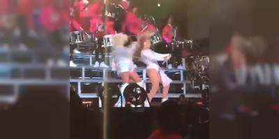 Pretty Hurts: Watch This Video of Beyoncé and Her Sis Solange Falling Over on Stage