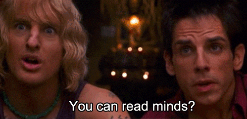 Surprised mind reading