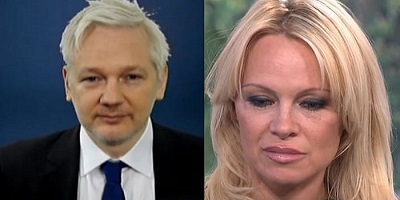 Pamela Anderson and Julian Assange Are Bonding (Perhaps Romantically) Over Vegan Food