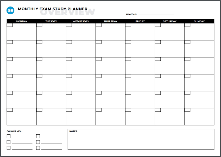 Here #39 s Your Free Exam Study Planner Template From Student Edge (Yr