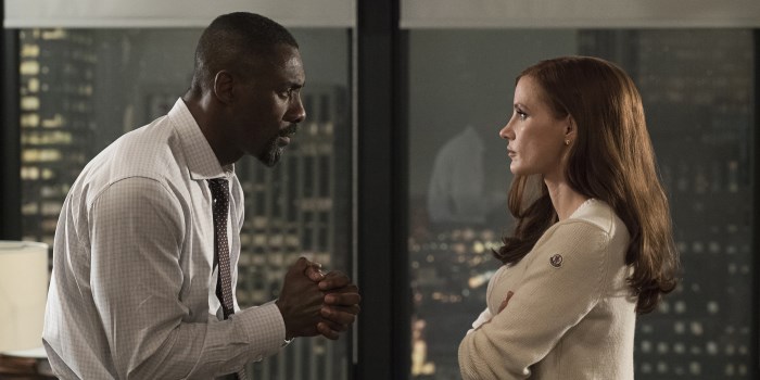 Movie Review: Aaron Sorkin Bets Big on Jessica Chastain and Idris Elba in “Molly’s Game”