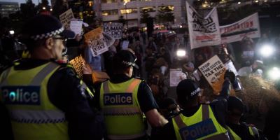 Student Protesters Struck With Pepper Spray By Police In Melbourne