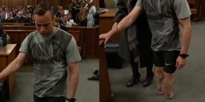 Oscar Pistorius Drops Prosthetic Legs In Court To Argue For Shorter Jail Sentence