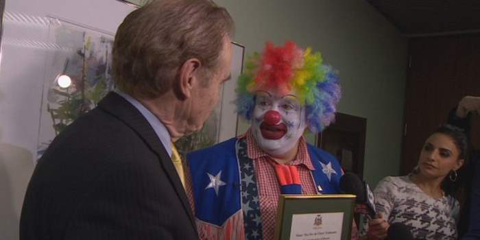 In Totally Normal News, A Clown Named 'Doo Doo' Has Been Honoured For Rescuing Women From An Assault