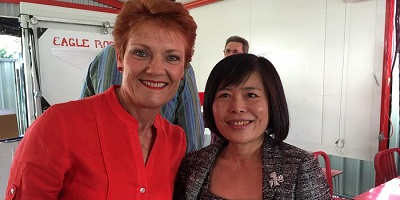 Taiwanese One Nation Candidate Says She’s Not Offended By Hanson’s “Swamped By Asians” Remark