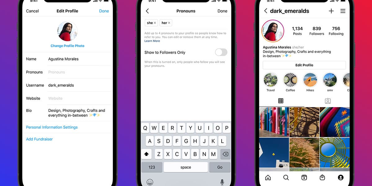 Instagram Has Introduced a Feature to Add Pronouns to Your Bio
