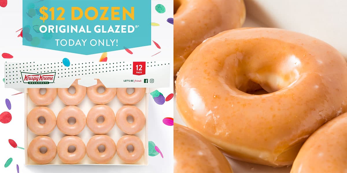 PSA: Krispy Kreme Are Slinging 12 OG Glazed Doughnuts for Just $12 Today