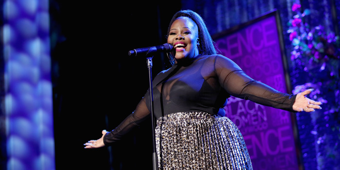 Glee's Amber Riley Led a Moving Singalong to Beyoncé's "Freedom" at an LA Protest