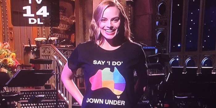 Margot Robbie Goes To Bat For Australian Marriage Equality During "SNL" Hosting Gig
