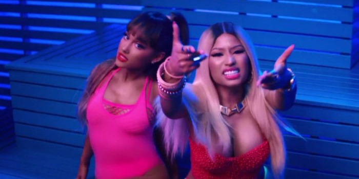 Ariana Grande And Nicki Minaj Debut Their Vid For "Side To Side"