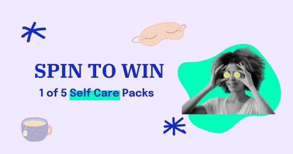 Spin to win 1 of 5 self-care szn prize packs!