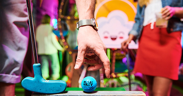 Win 1 of 3 Holey Moley mini golf games for you and three mates