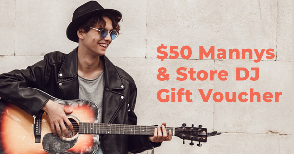 Guess the noise and win a $50 Mannys & Store DJ Gift Voucher