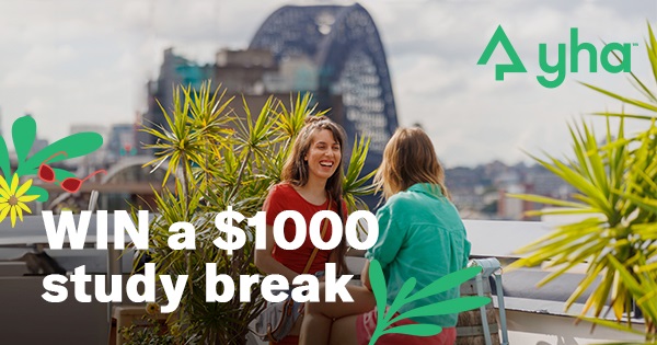 Win $1000* toward your next holiday with YHA!