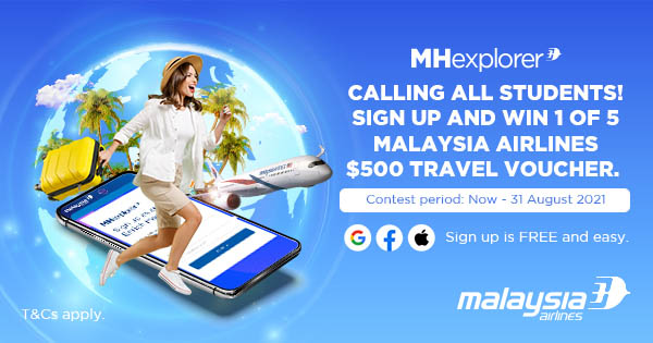 Win 1 of 5 Malaysia Airlines $500 Travel Vouchers!