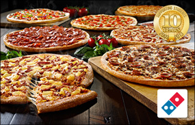 Win Domino's Pizza for you and 10 mates for a year!