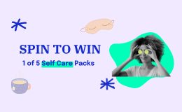 Spin to win 1 of 5 self-care szn prize packs!
