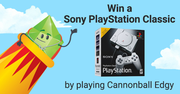 Win a PlayStation Classic Console by playing Cannonball Edgy