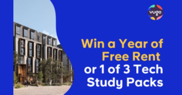 Win a year of FREE rent or 1 of 3 tech study packs