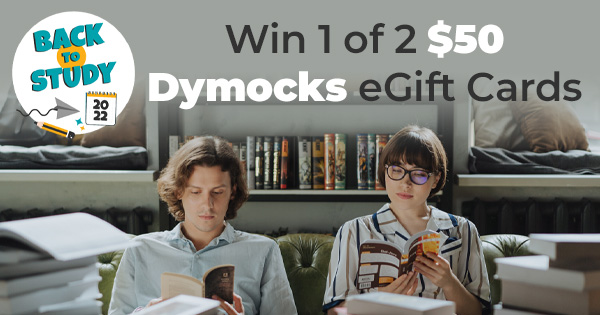 Spin to WIN 1 of 2 $50 Dymocks eGift Cards