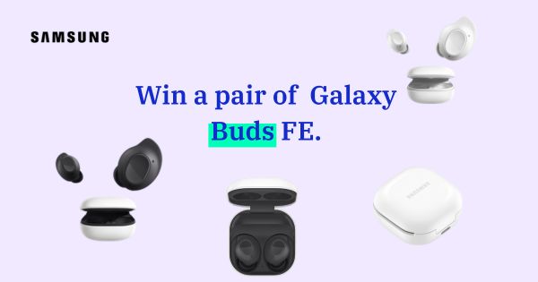 Win 1 of 2 Galaxy Buds FE with Samsung