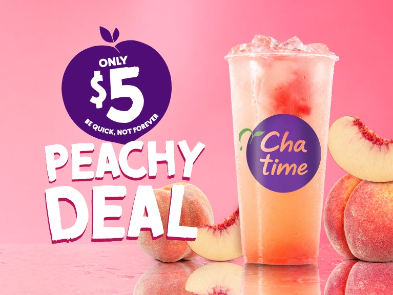 Chatime Student Discount · Regular White Peach Green Tea for just $5